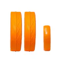 JuCad tires - 2 rear wheels, 1 front wheel, orange