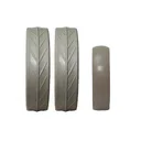 JuCad tires - 2 rear wheels, 1 front wheel, grey