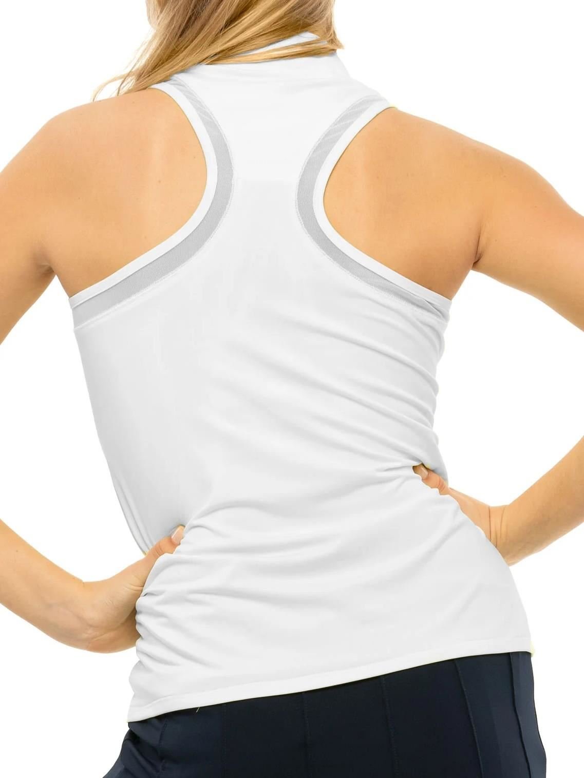 Lucky in Love My Favorite women's sleeveless polo, white