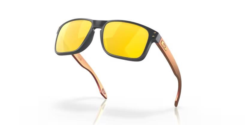 Oakley Holbrook Steel Collection Matte Carbon Prizm 24K Polarized sunglasses