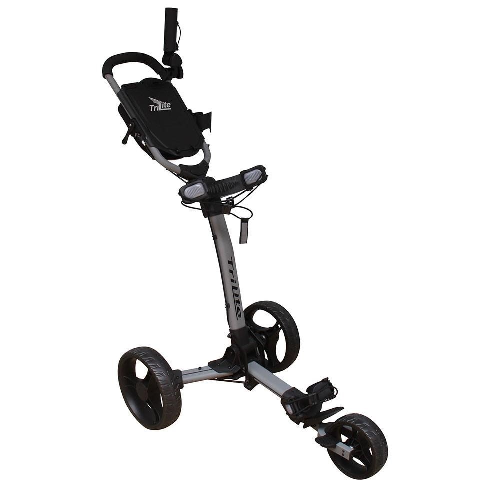 Axglo TriLite manual golf trolley, grey/black