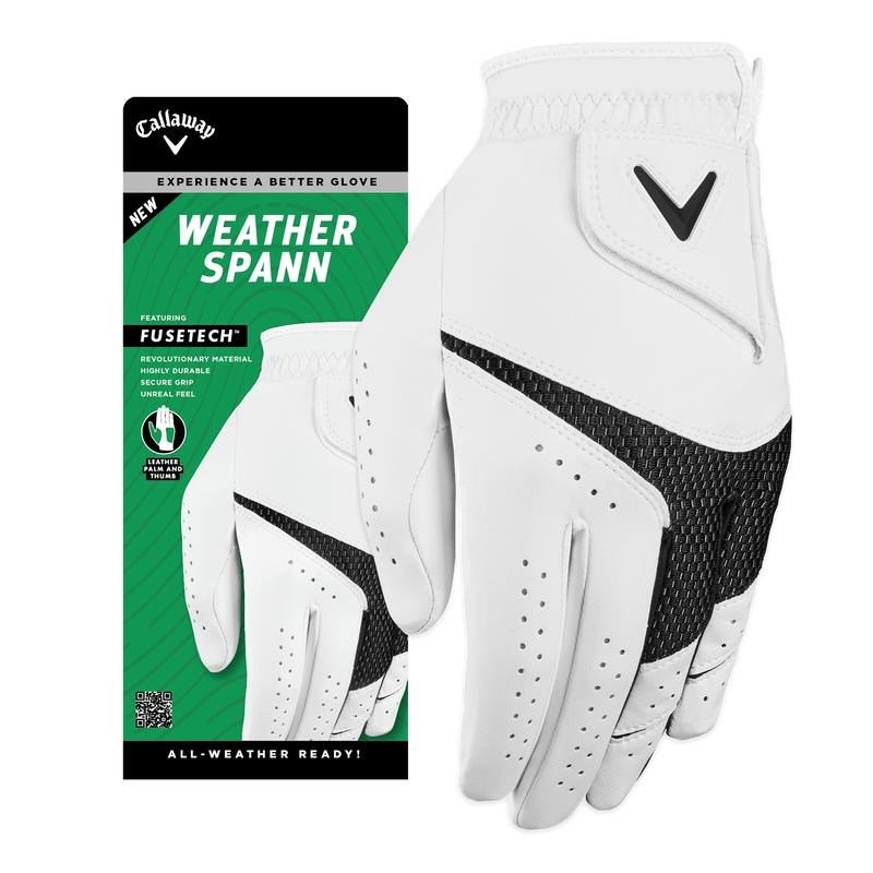 Callaway Weather Spann ladies golf glove, white