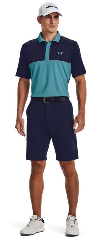 Under Armour Perf 3.0 Color Block mens polo, glacier blue