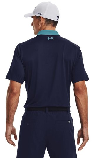 Under Armour Perf 3.0 Color Block mens polo, glacier blue