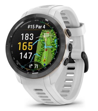 Garmin Approach S70 42mm GPS Watch, Black/White