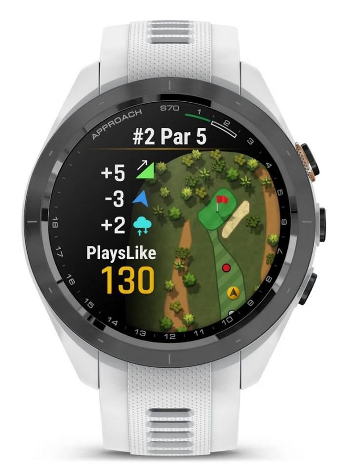 Garmin Approach S70 42mm GPS Watch, Black/White