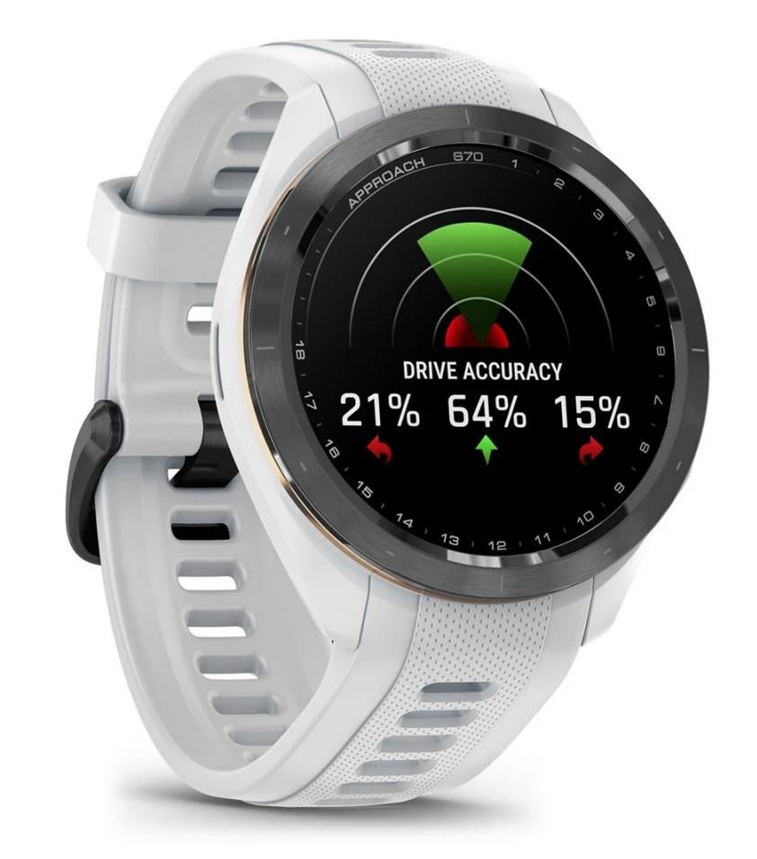 Garmin Approach S70 42mm GPS Watch, Black/White