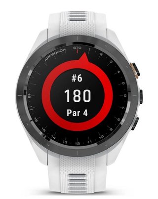 Garmin Approach S70 42mm GPS Watch, Black/White