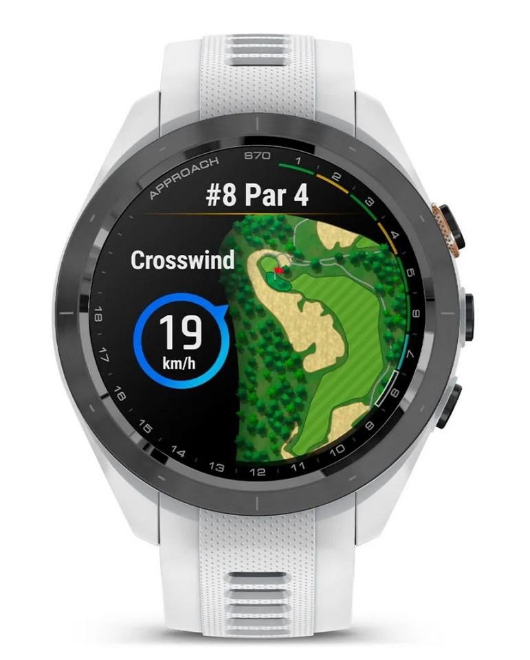 Garmin Approach S70 42mm GPS Watch, Black/White