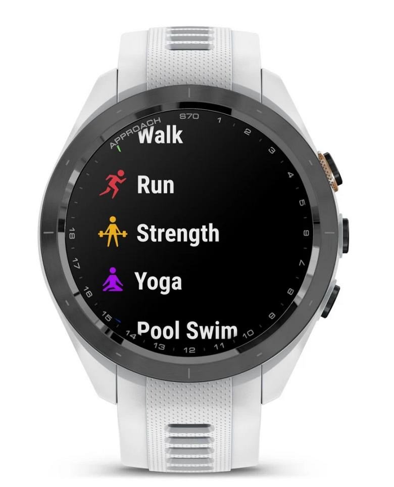 Garmin Approach S70 42mm GPS Watch, Black/White