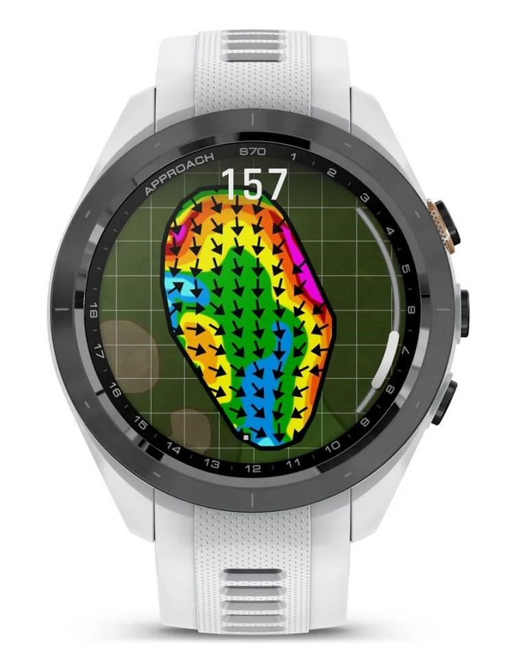 Garmin Approach S70 42mm GPS Watch, Black/White