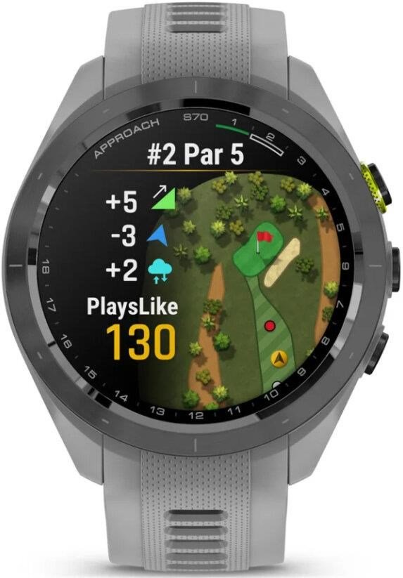 Garmin Approach S70 42mm GPS Watch, Black/Powder Grey