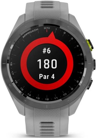 Garmin Approach S70 42mm GPS Watch, Black/Powder Grey