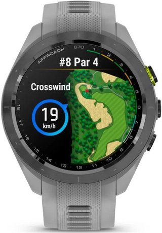 Garmin Approach S70 42mm GPS Watch, Black/Powder Grey