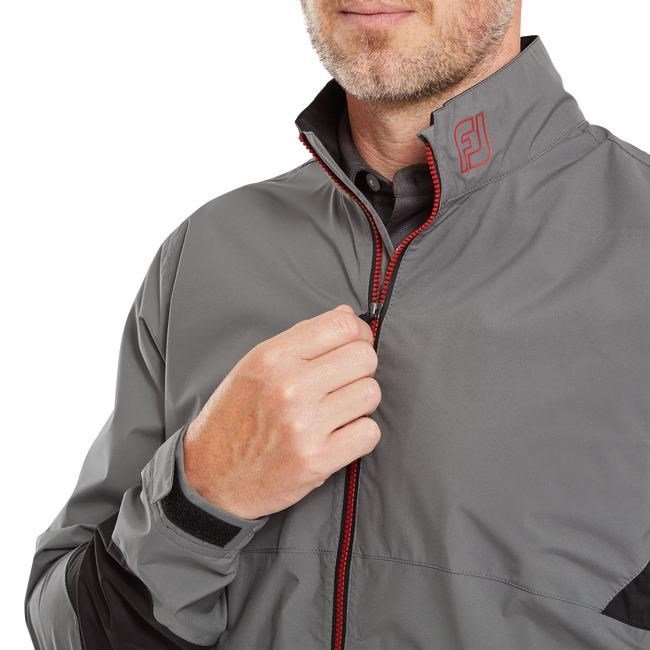 Footjoy HydroLite X men's jacket, charcoal/black/red