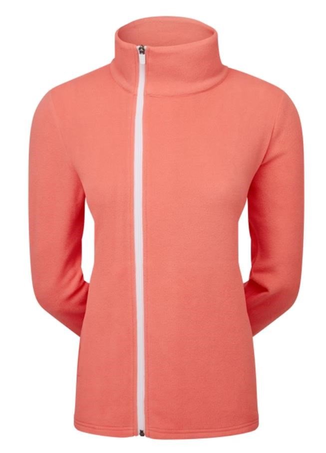 Footjoy Asymmetric Full-Zip Fleece women's sweatshirt, peach