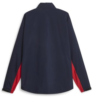 Puma DryLbl Rain men's jacket, navy blazer/strong red