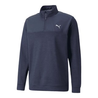 Puma Cloudspun Colorblock 1/4 Zip men's pullover, navy blazer