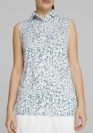 Puma Mattr Mariposa SL women's polo, bold blue/flaxen