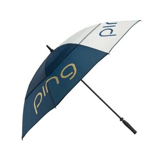 PING Golf Ping G Le3 Double Canopy Ladies Golf Umbrella 62", Navy/Gold