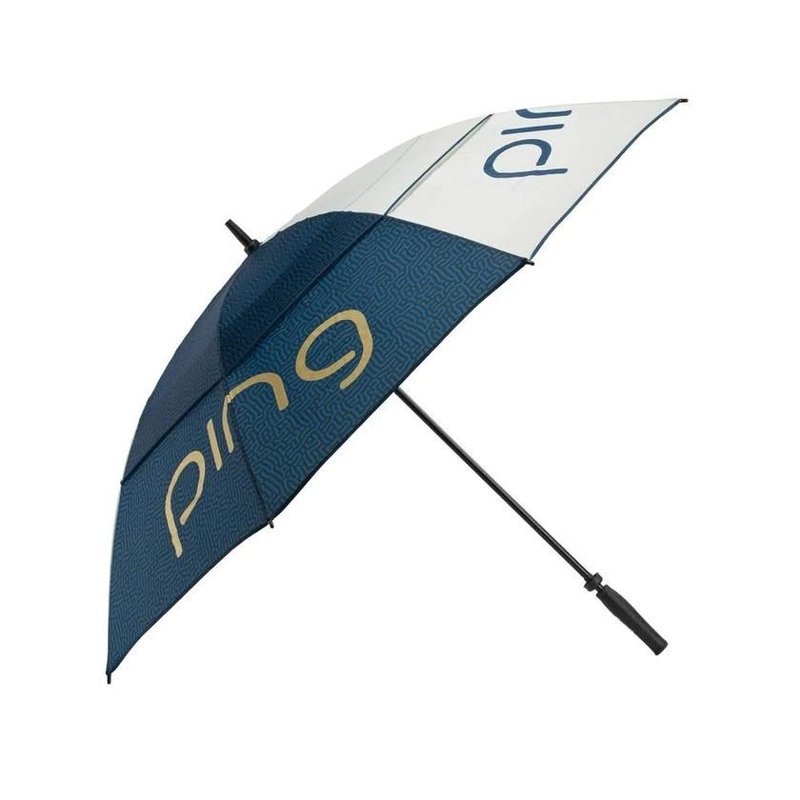 PING Golf Ping G Le3 Double Canopy Ladies Golf Umbrella 62", Navy/Gold
