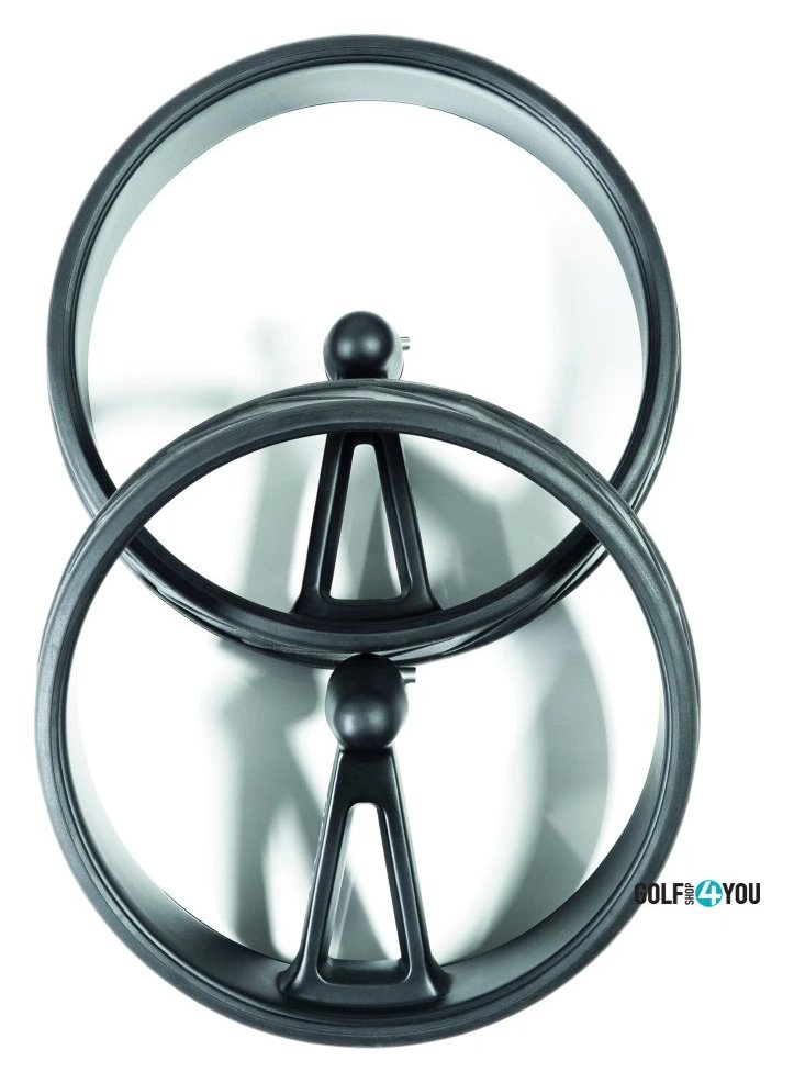 JuCad Complete Wheel Set (3) for PHANTOM TITAN electric trolleys (rims and tires), titanium
