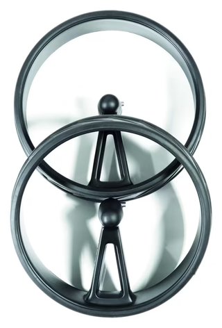 JuCad Complete Wheel Set (3) for PHANTOM TITAN electric trolleys (rims and tires), titanium
