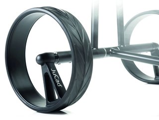 JuCad Complete Wheel Set (3) for PHANTOM TITAN electric trolleys (rims and tires), titanium