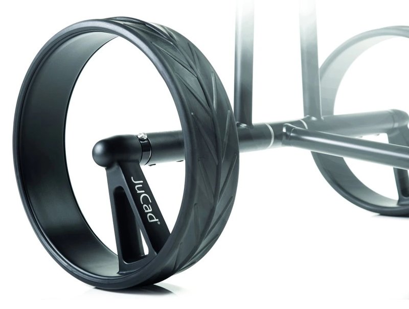 JuCad Complete Wheel Set (3) for PHANTOM TITAN electric trolleys (rims and tires), titanium