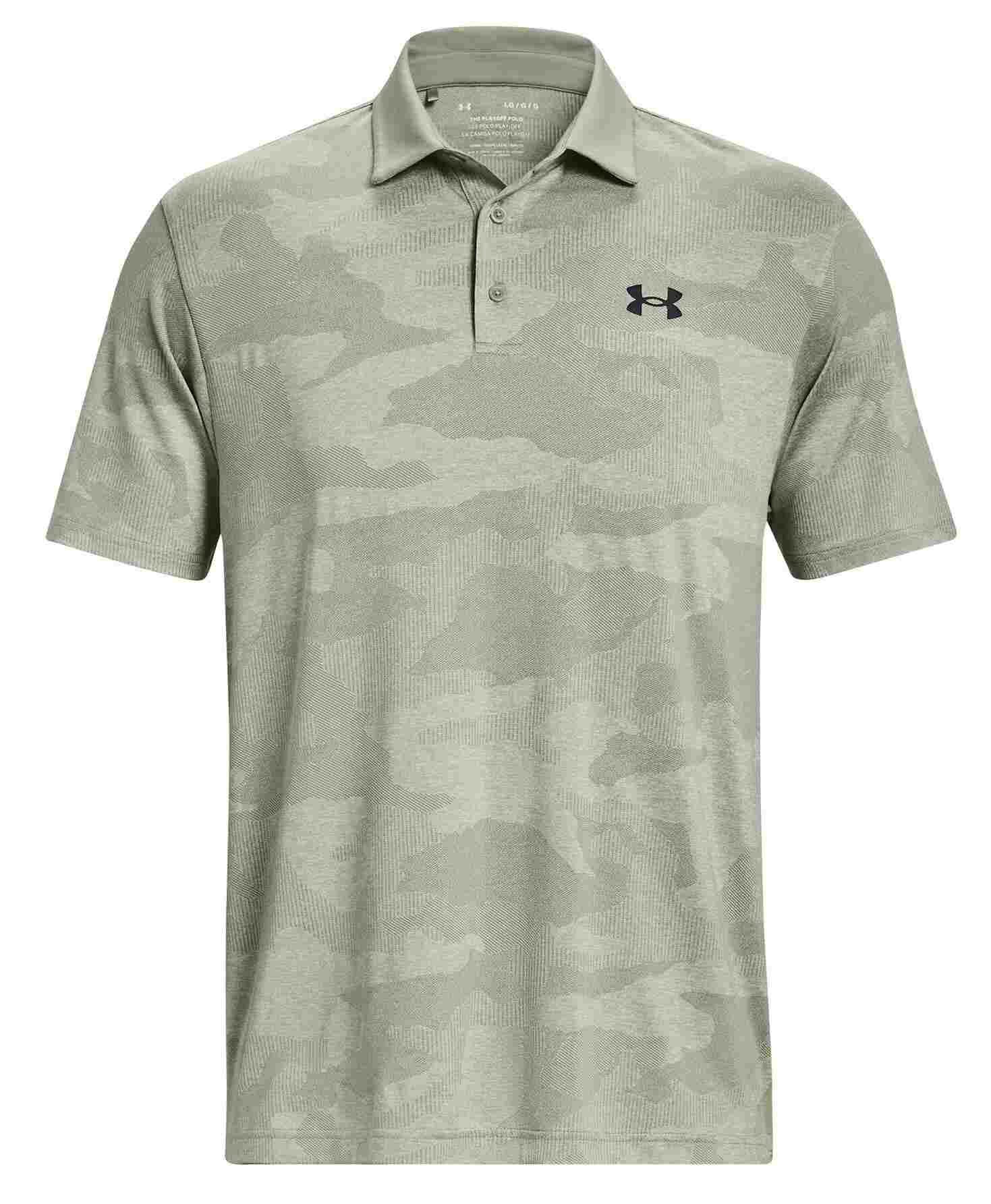 Under Armour Playoff Camo Jacquard men's polo, grove green