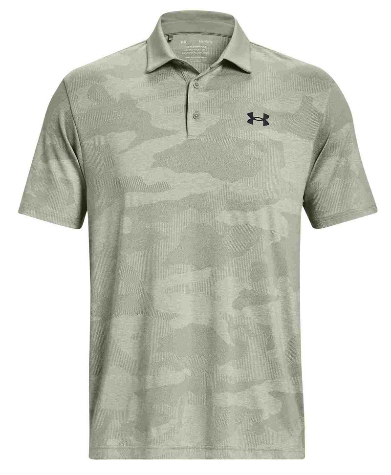 Under Armour Playoff Camo Jacquard men's polo, grove green