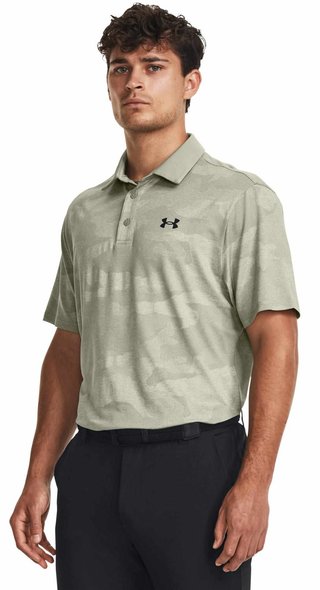 Under Armour Playoff Camo Jacquard men's polo, grove green