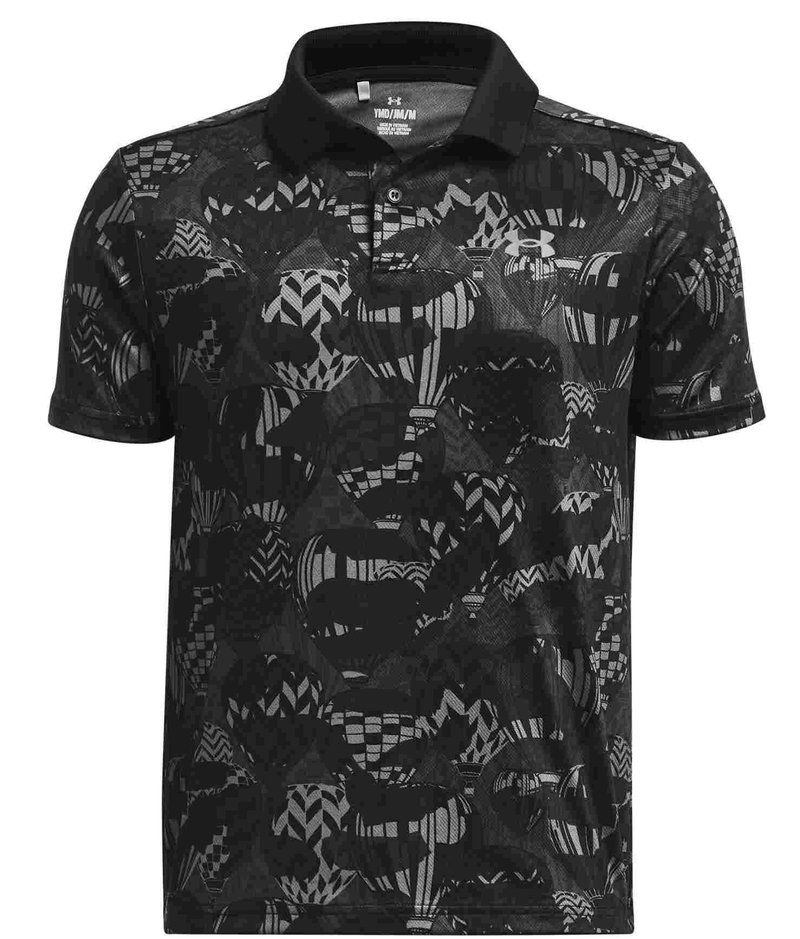 Under Armour Performance Printed junior polo, black