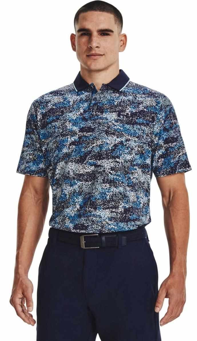 Under Armour Iso-Chill Edge men's polo, midnight navy/blizzard