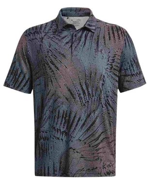 Under Armour Playoff 3.0 Printed men's polo, black/fizz pink