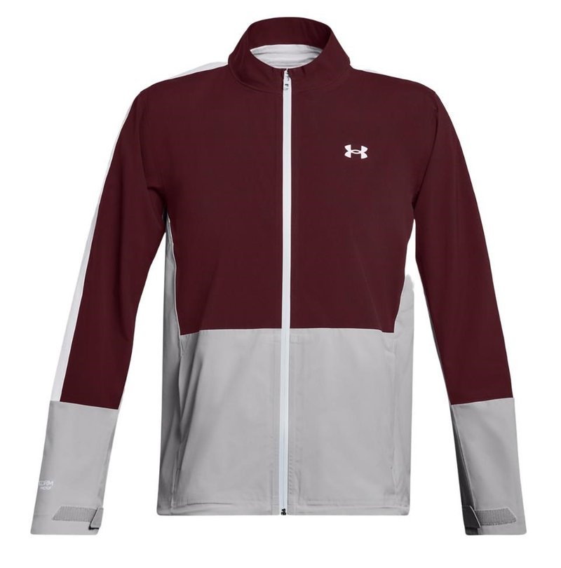 Under Armour Stormproof 3.0 men's jacket, dark maroon/mod gray
