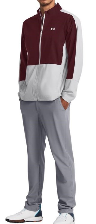 Under Armour Stormproof 3.0 men's jacket, dark maroon/mod gray