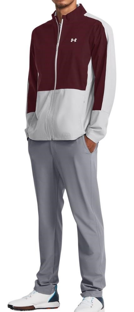 Under Armour Stormproof 3.0 men's jacket, dark maroon/mod gray
