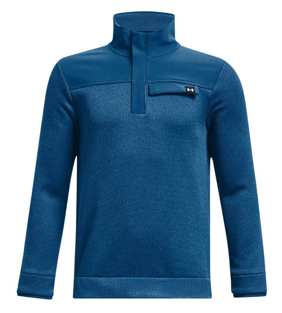 Under Armour Sweaterfleece 1/2 Zip junior sweatshirt, varsity blue/halo gray
