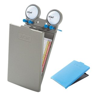 JuCad GRP scorecard holder, titanium/blue