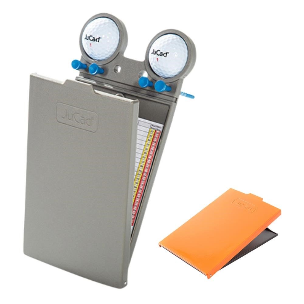 JuCad GRP scorecard holder, titanium/orange