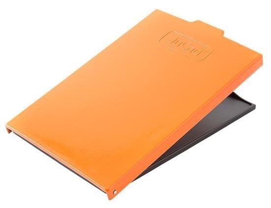JuCad GRP scorecard holder, titanium/orange