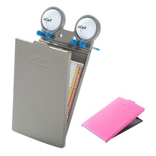 JuCad GRP scorecard holder, titanium/pink