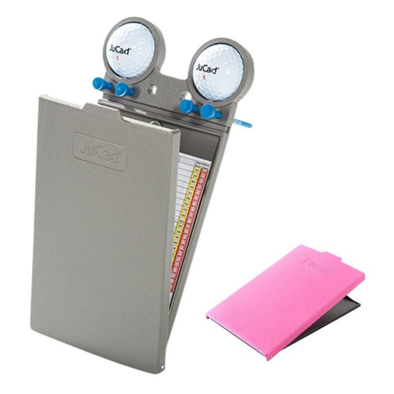 JuCad GRP scorecard holder, titanium/pink