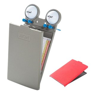 JuCad GRP scorecard holder, titanium/red