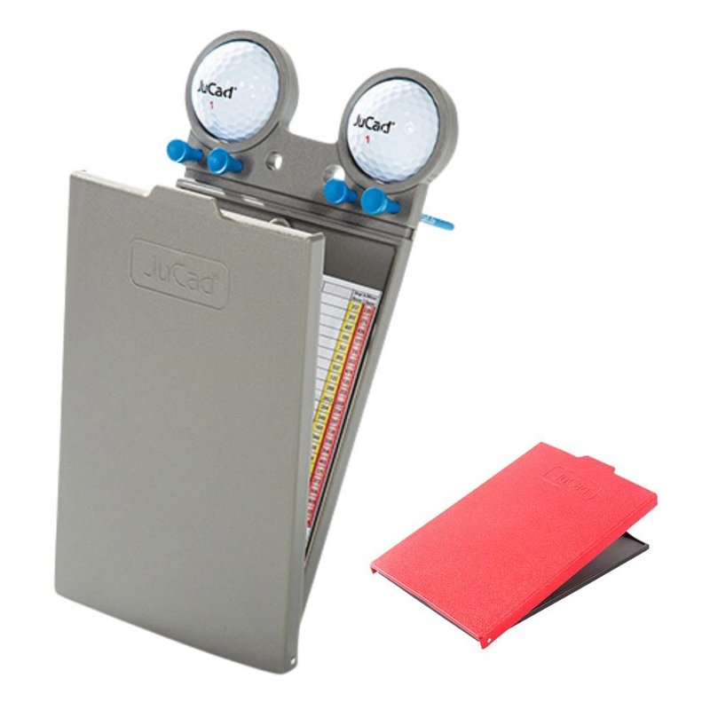 JuCad GRP scorecard holder, titanium/red