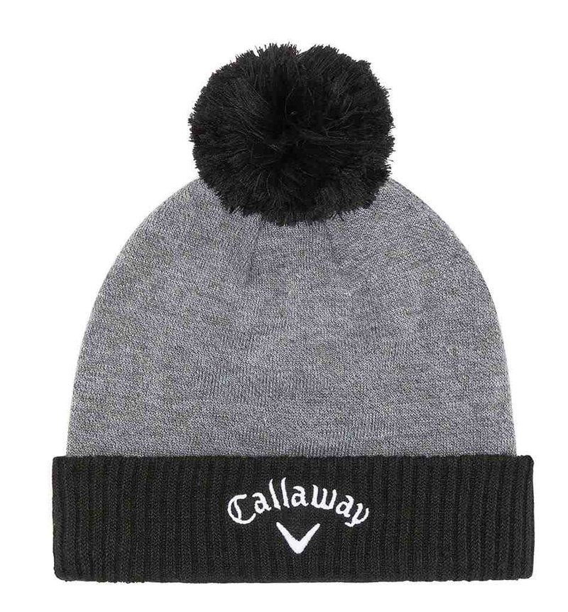 Callaway Pom men's beanie, grey/black