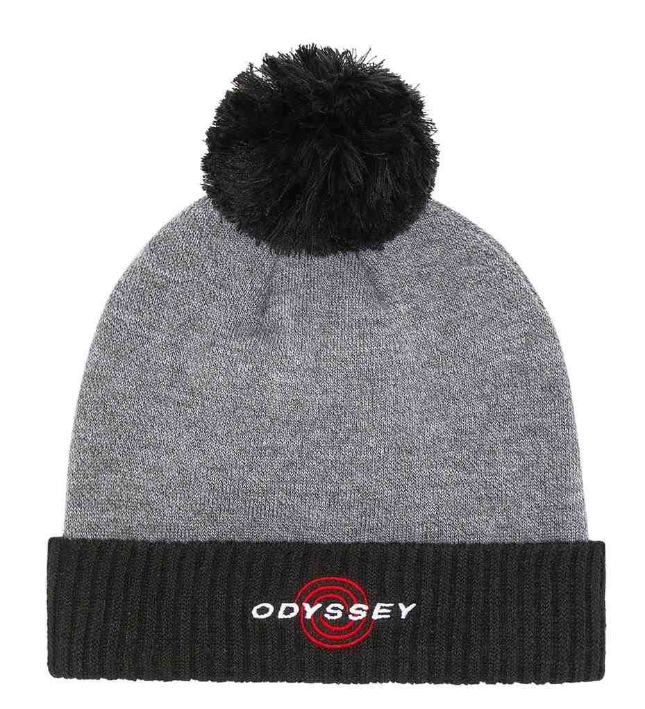 Callaway Pom men's beanie, grey/black