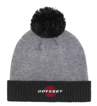 Callaway Pom men's beanie, grey/black