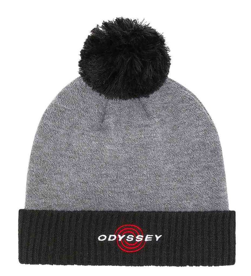Callaway Pom men's beanie, grey/black